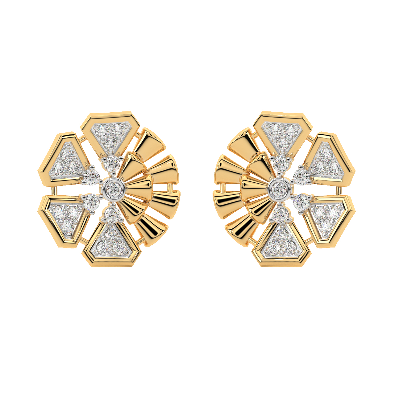 Octavia Round Diamond Stud Earrings